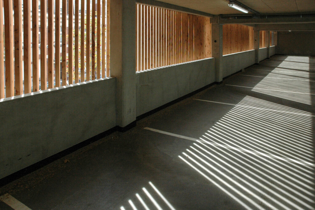 Project blinds, wooden slats creating light effect